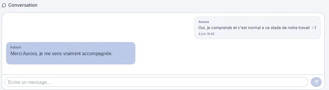 Messagerie avec votre hypnothérapeute dans l'application HypnoPuissance